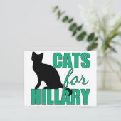 Katten voor Hillary Briefkaart (Staand voorkant)