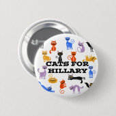 Katten voor Hillary Campaign Button (Voorkant /achterkant)
