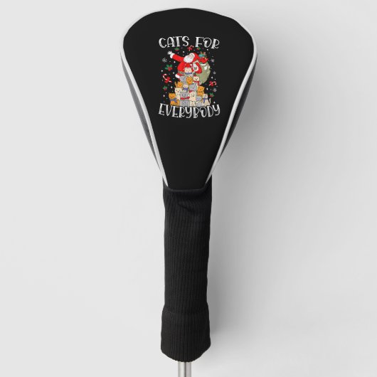 Katten voor iedereen grappige kerstkat golfheadcover (Voorkant)