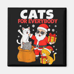 Katten voor iedereen Grappige Kerstmis Kat Xmas Si Magneet