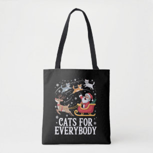 Katten voor iedereen kerst kat grappige Kerstmis K Draagtas