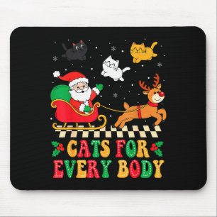 Katten voor iedereen kerst kat grappige Kerstmis v Muismat