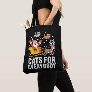 Katten Voor Iedereen Kerst Kat Kerstman Draagtas