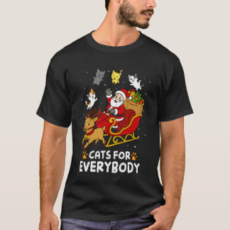 Katten voor iedereen kerst kat minnaar grappige ke t-shirt