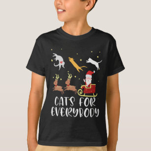Katten voor iedereen kerstkat Funny Xmas vrouwen T-shirt