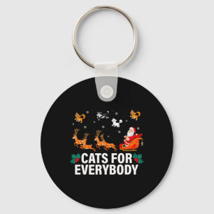 Katten Voor Iedereen Kerstmis Kat Fun Xmas Vrouwen Sleutelhanger