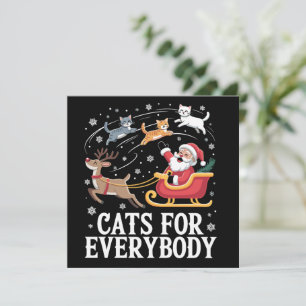 Katten voor iedereen Kerstmis Kat Grappige Kerstmi Feestdagenkaart
