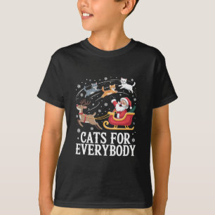 Katten voor iedereen Kerstmis Kattige Grappige Ker T-shirt