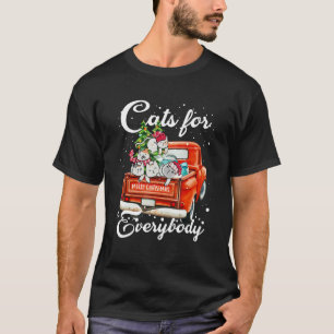 Katten voor iedereen: lelijke kerstkat op Vintage T-shirt