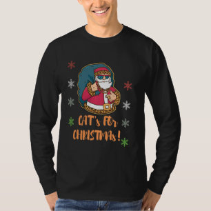 Katten voor iedereen met kersttassen Oogzater T-shirt