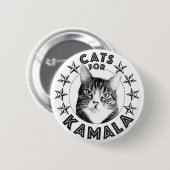 katten voor KAMALA 2024 Ronde Button 5,7 Cm (Voorkant /achterkant)