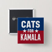 Katten voor Kamala Campaign Button (Voorkant /achterkant)