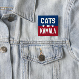 Katten voor Kamala Campaign Button