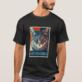 Katten voor Kamala Kamala Harris 2024 Comma La la T-shirt