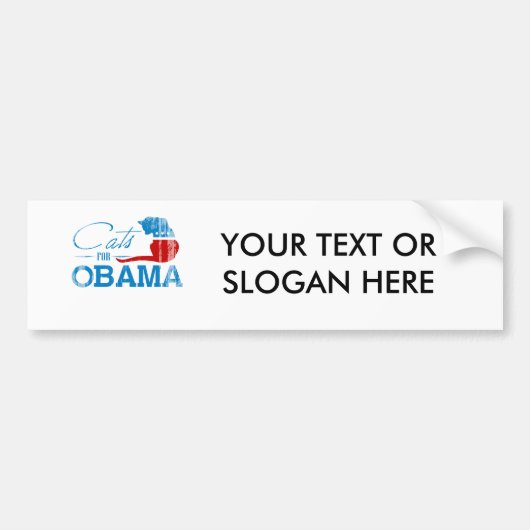 Katten voor Obama - .png Bumpersticker (Voorkant)