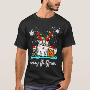 Katten Vrolijk Fluffmas grappig kerst T-shirt
