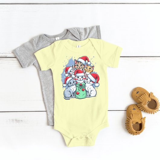 Katten Vrolijk Kerstfeest, Meowy Kerstmis, Grappig Romper