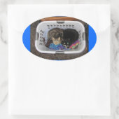 Katten wasmand ovale sticker (Tas)