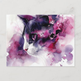 Katten Watercolor Ansichtkaart Briefkaart