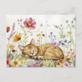 Katten Watercolor Ansichtkaart Briefkaart
