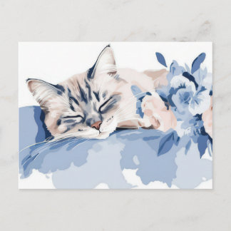 Katten Watercolor Ansichtkaart Briefkaart