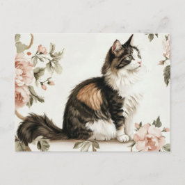 Katten Watercolor Ansichtkaart Briefkaart