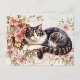 Katten Watercolor Ansichtkaart Briefkaart