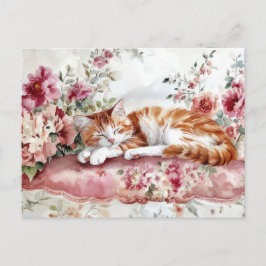 Katten Watercolor Ansichtkaart Briefkaart