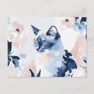Katten Watercolor Ansichtkaart Briefkaart