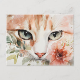 Katten Watercolor Ansichtkaart Briefkaart