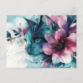 Katten Watercolor Ansichtkaart Briefkaart