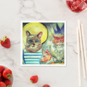 Katten Waterverf Art Servet (Insitu)