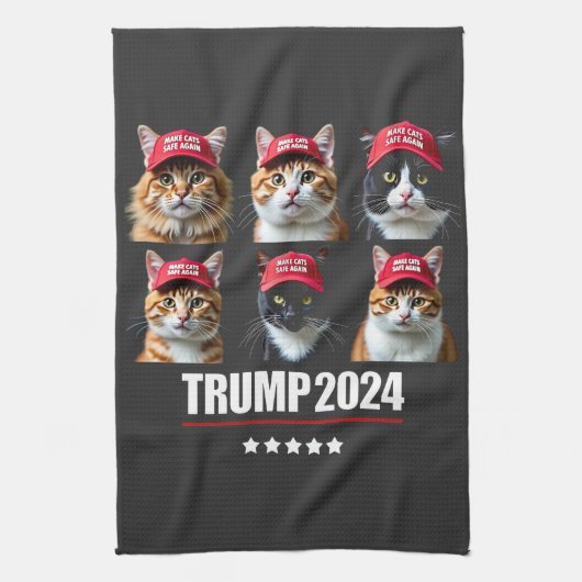 Katten weer veilig maken na verkiezing Maga Trump Theedoek (Verticaal)