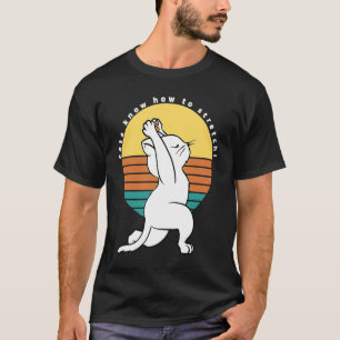Katten weten hoe ze rekken Retro Yoga Cat Cadeau T-shirt