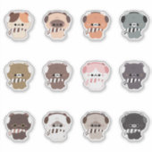 Katten Winter Herfst Kerst Sticker (Voorkant)