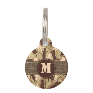 Katten Woestijn Camouflage Huisdierpenning