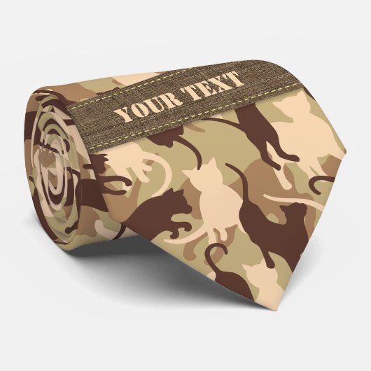 Katten Woestijn Camouflage Stropdas (Opgerold)