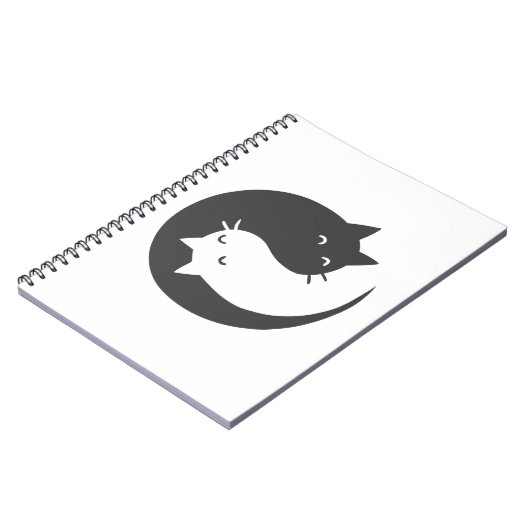 Katten yin en yang mandala - Kies achtergrondkleur Notitieboek (Linkerzijde)