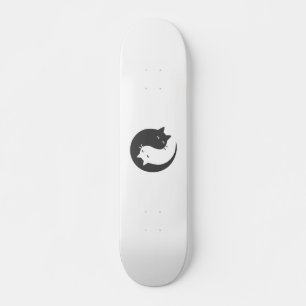 Katten yin en yang mandala - Kies achtergrondkleur Skateboard