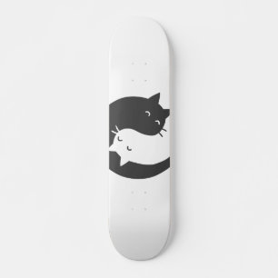 Katten yin en yang mandala - Kies achtergrondkleur Skateboard
