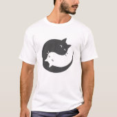 Katten yin en yang mandala - Kies achtergrondkleur T-shirt (Voorkant)