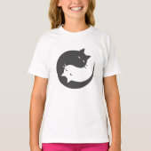 Katten yin en yang mandala - Kies achtergrondkleur T-shirt (Voorkant)