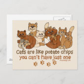 Katten zijn als chips briefkaart (Voorkant / Achterkant)