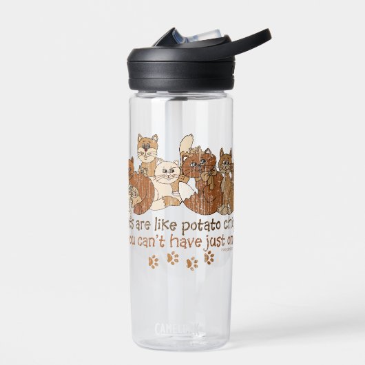 Katten zijn als chips Cute Waterfles (Links)
