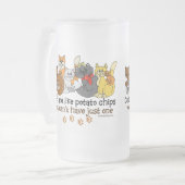 Katten zijn als chips matglas bierpul (Voorkant links)