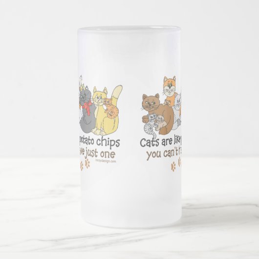 Katten zijn als chips matglas bierpul (Center)