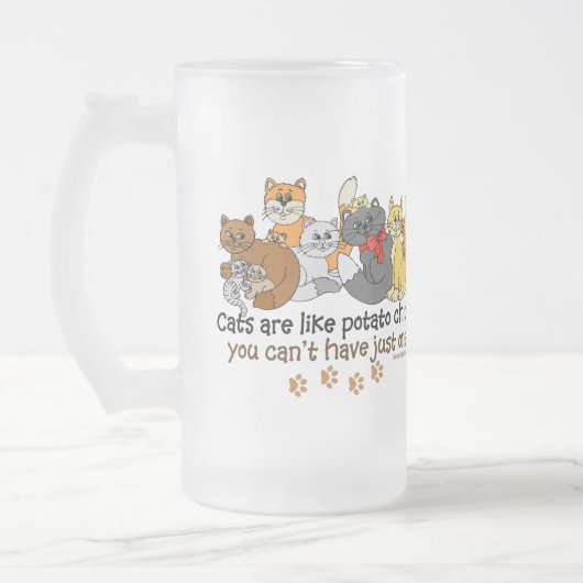 Katten zijn als chips matglas bierpul (Links)