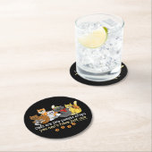 Katten zijn als chips ronde kartonnen onderzetter (Insitu)