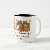 Katten zijn als chips tweekleurige koffiemok (Voorkant rechts)