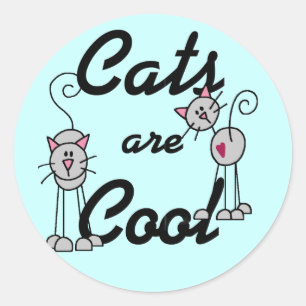 Katten zijn coole shirts en geschenken ronde sticker
